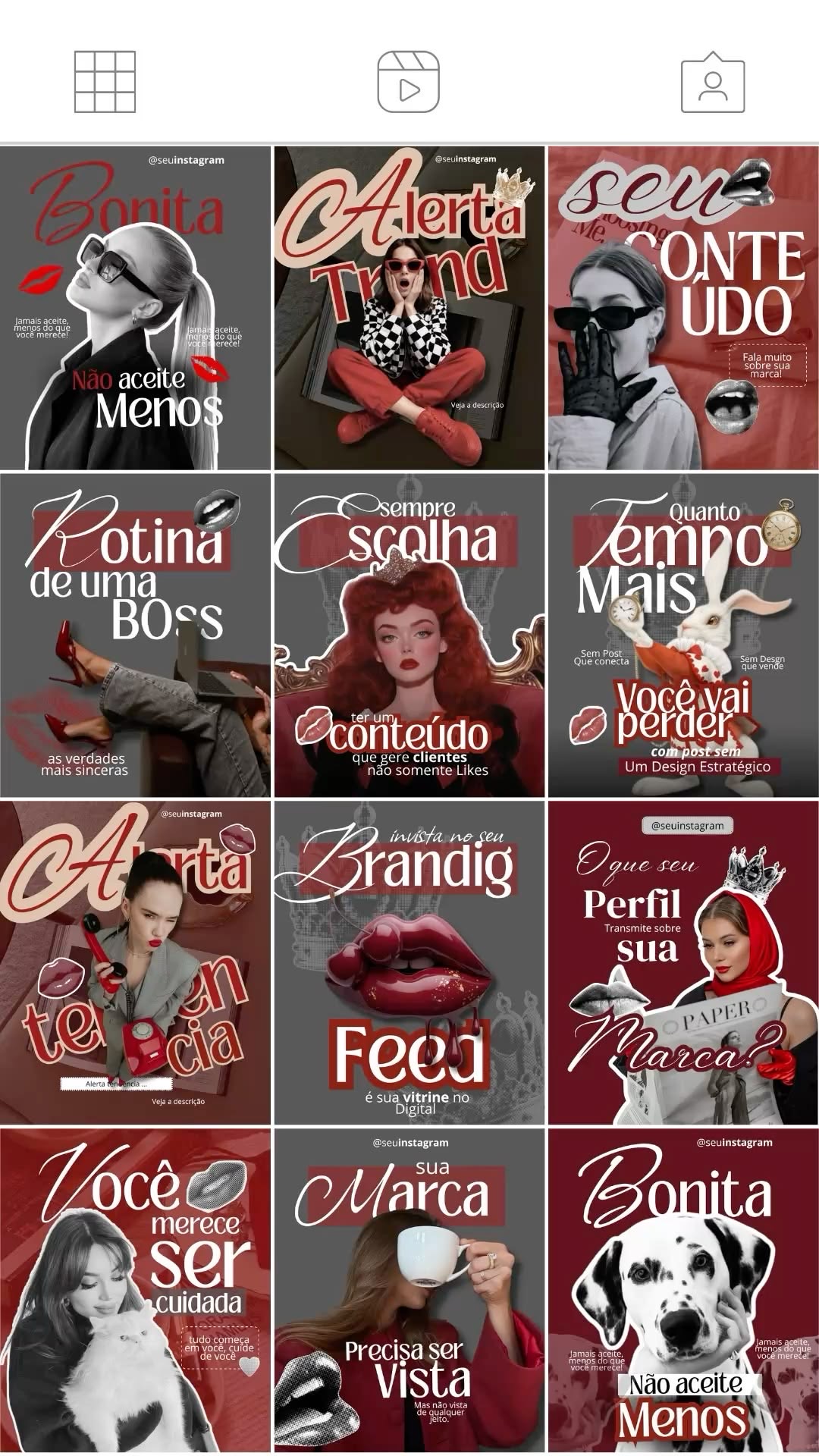 Plantillas de Canva en estilo rojo audaz